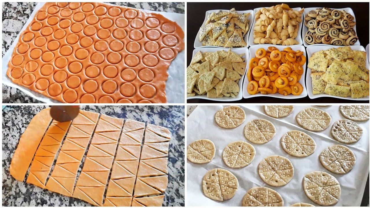 فقيقصات مالحين/ مملحات عاشوراء حضريهوم بسرعة  6 أشكال من عجينة واحدة بمذاقات مختلفة لذاذين ومقرمشين