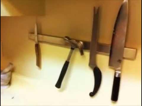 Verslijten Verval Resoneer How to install a magnet knife bar - YouTube