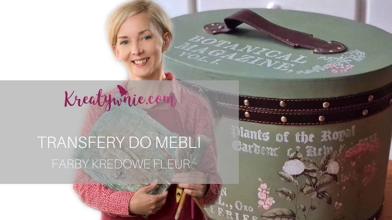 Transfery na meble - farby kredowe, szybka metamorfoza pudełka, DIY | Dorota Freitag