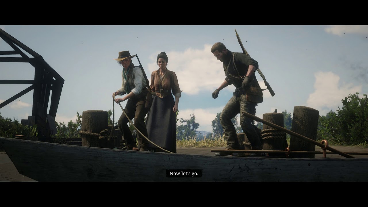 Red Dead Redemption 2 - Visiting Hours: Abigail, Sadie & Arthur Go To Rescue John Cutscene (2018)