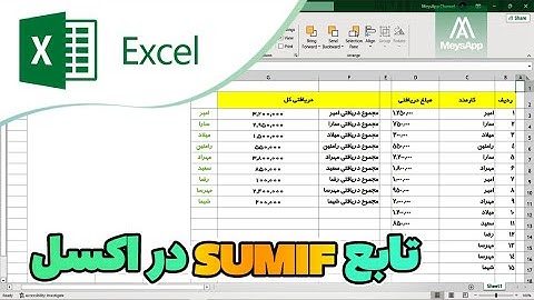 آموزش اکسل : کار با تابع SUMIF - جمع شرطی در Excel به زبان ساده