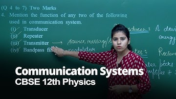 CBSE 11&12th Physics | Communication Systems | Theory & Problem Solving | In English | Misostudy