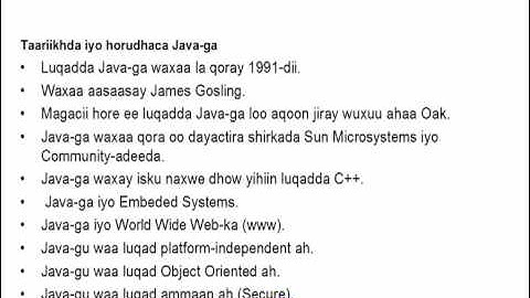 Introduction to Java in Somali (Part 1)