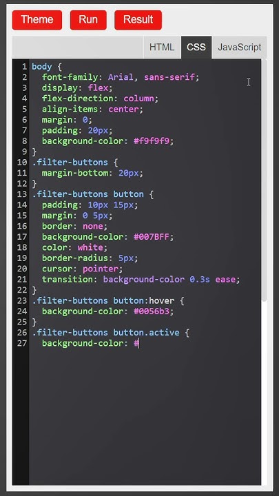 Category Filter | HTML CSS JavaScript - YouTube