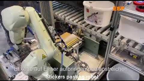 Label Sticker Pasting Robot  For any industries need to past