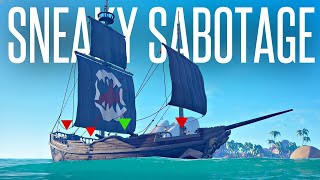 SNEAKING ON AND SABOTAGING AN ENEMY CREW'S PLANS!  Sea of Thieves 2020