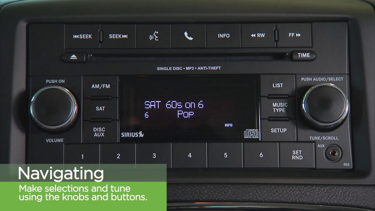 SiriusXM Basics: How to Listen with the Uconnect® 130S System - YouTube