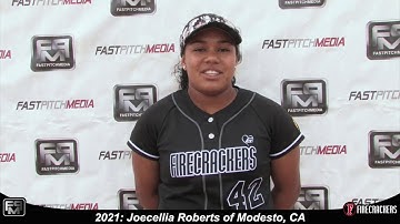 2021 Joecellia Roberts USD Commit First Base and Outfield Softball Skills Video - Firecrackers