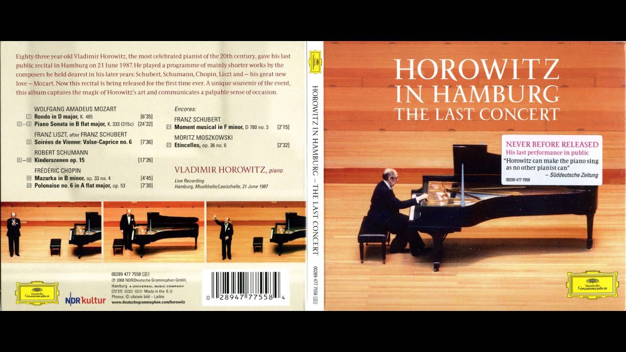 Horowitz Last Recital 1987 - YouTube