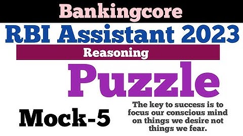 LIC/RBI Assistant 2023 Mock-5 | Reasoning Shortcut Tricks |
