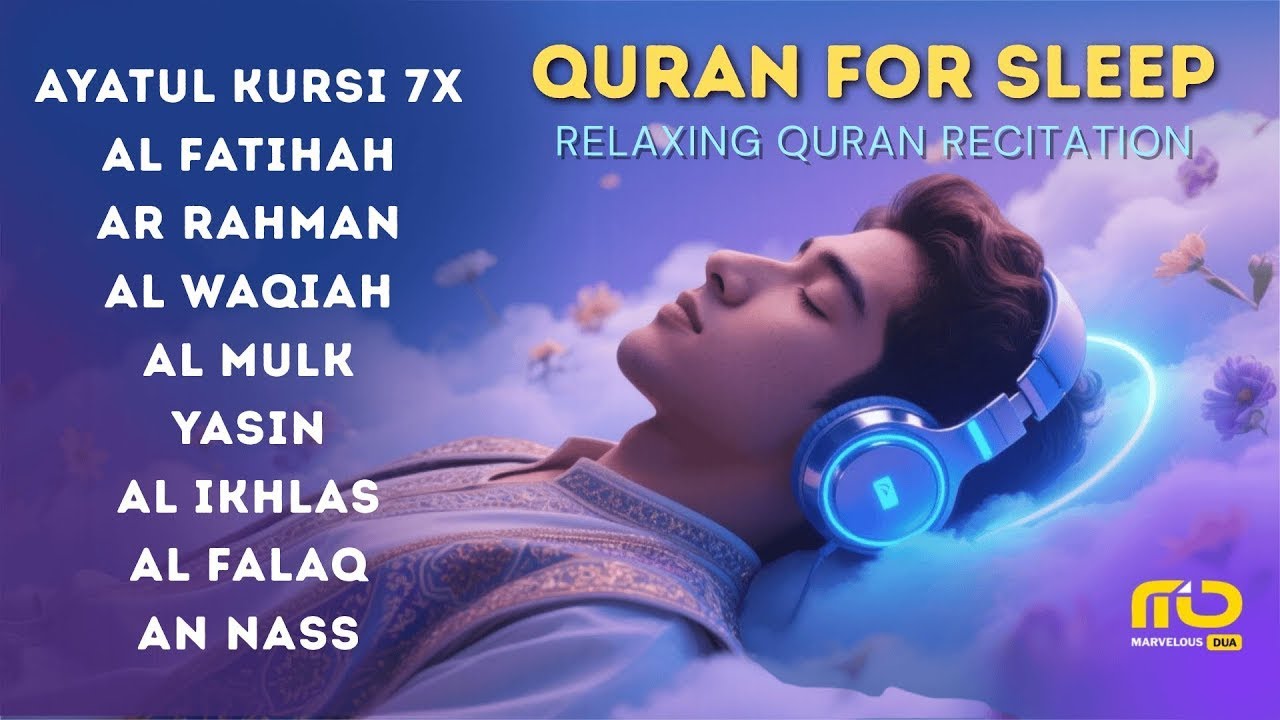 Very Calming Quran Recitation For Best Sleep | Al-Fatihah, Ayat Al-kursi, Yasin, Ar-rahman, AlMulk