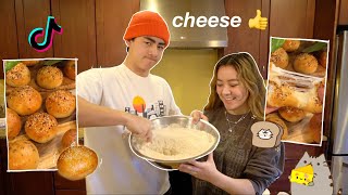 making tiktok cheesy bread because my brother wanted it