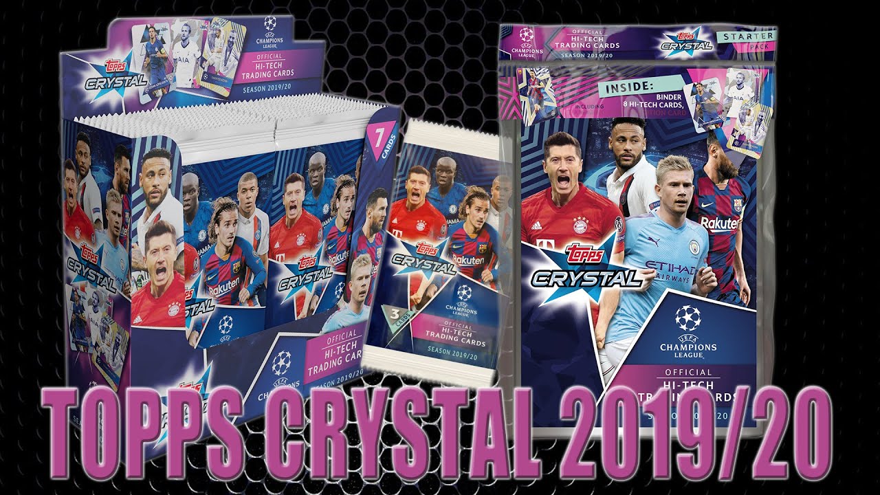 1 x Display 19/20 Topps Crystal Champions League Saison 2019/2020 Starterpack