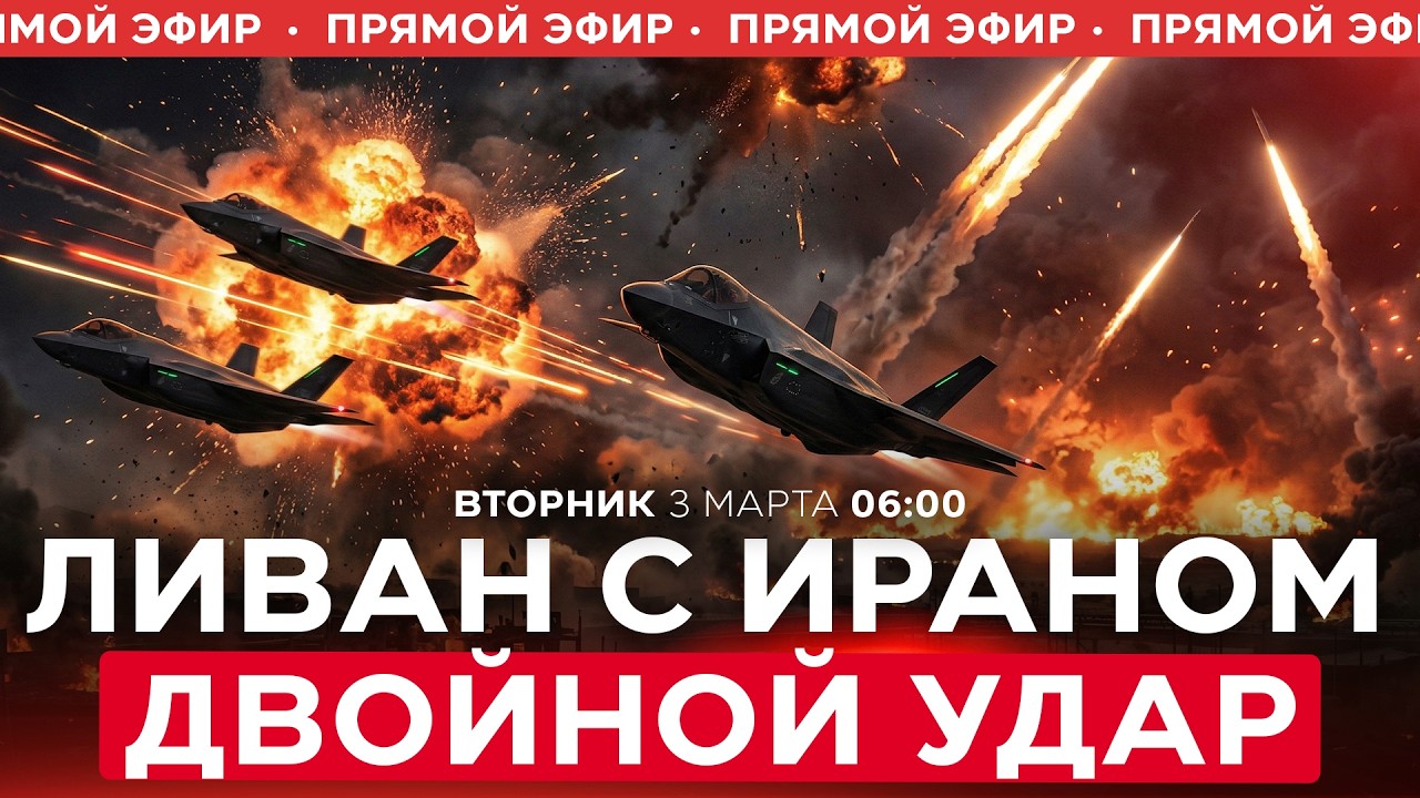 ВПЕРВЫЕ: СОВМЕСТНАЯ РАКЕТНАЯ АТАКА ИРАНА И ХИЗБАЛЛЫ НА ИЗРАИЛЬ! СПЕЦЭФИР. 3 марта. 06:00