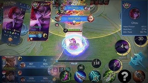 22 KILL+SAVAGE 2025 TOP1 CHOU BUILD ONLY%1 KNEW THIS BUILD!! CHOU ONE SHOT 