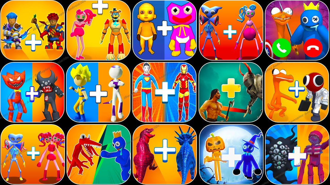 Merge Monster Rainbow Friends,Merge Master Blue Monster,Merge Master