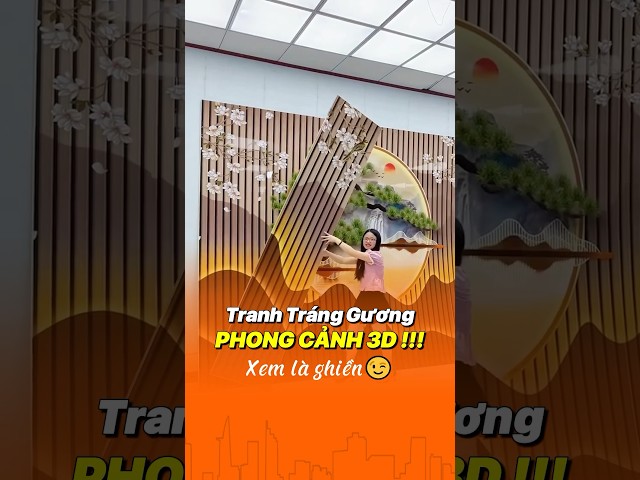 Tranh tráng gương 3d khổ lớn #shorts #tranh3d