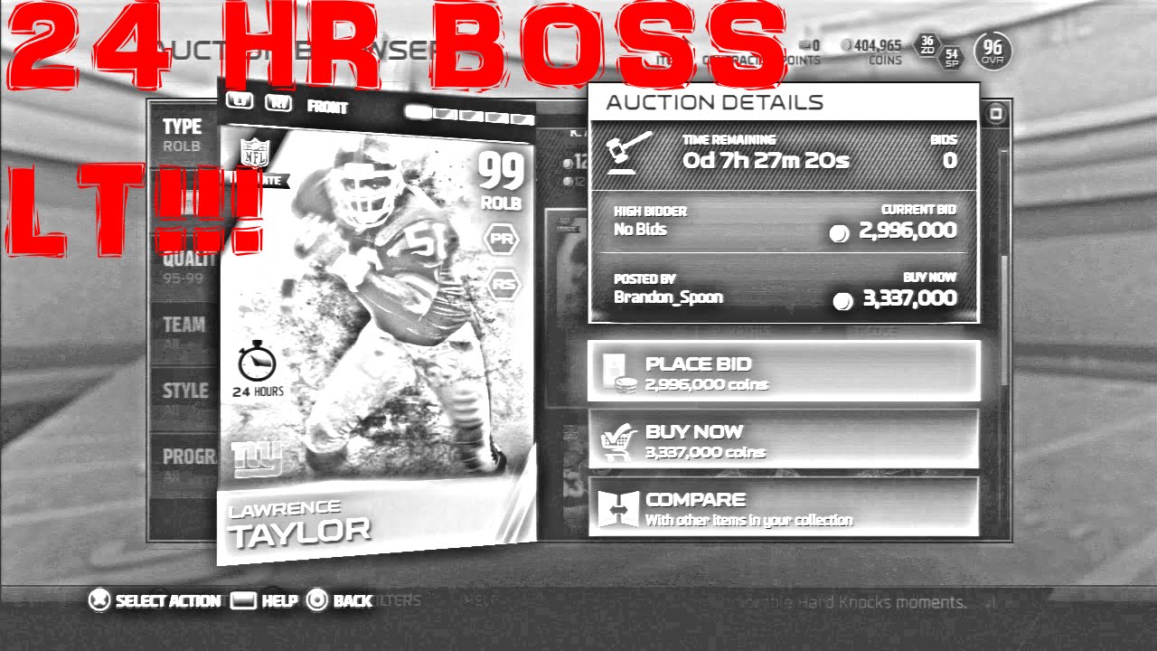 24HR BOSS LAWRENCE TAYLOR :: MADDEN 15 ULTIMATE TEAM PS3