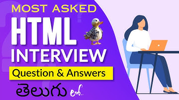 Most Asked HTML Interview Questions in Telugu