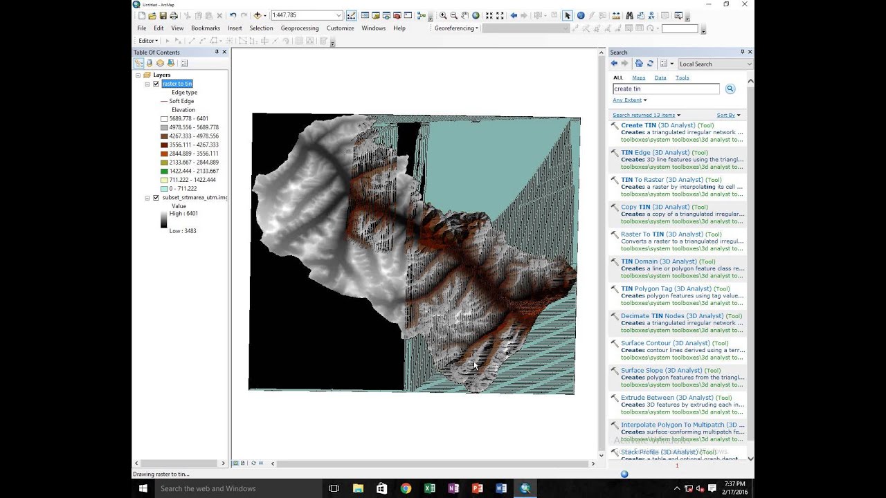 Raster to Tin in Arc GIS 10.1 YouTube