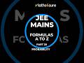 Top Probability Formulas for JEE, NDA, CUET Class 11 & 12 – Quick Reference Guide