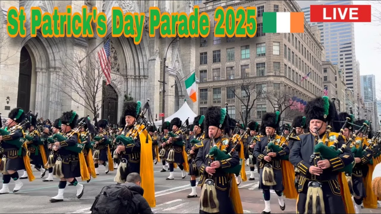 LIVE - St Patrick’s Day Parade 2025 In New York City ☘️🇮🇪 (17th March 2025)