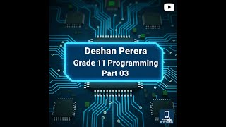 Grade 11 ICT Programming Part 03