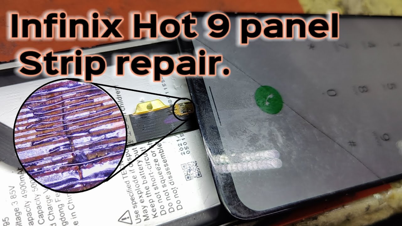 Infinix hot 9 panel strip repair | How to fix infinix hot 9 panel flex ...