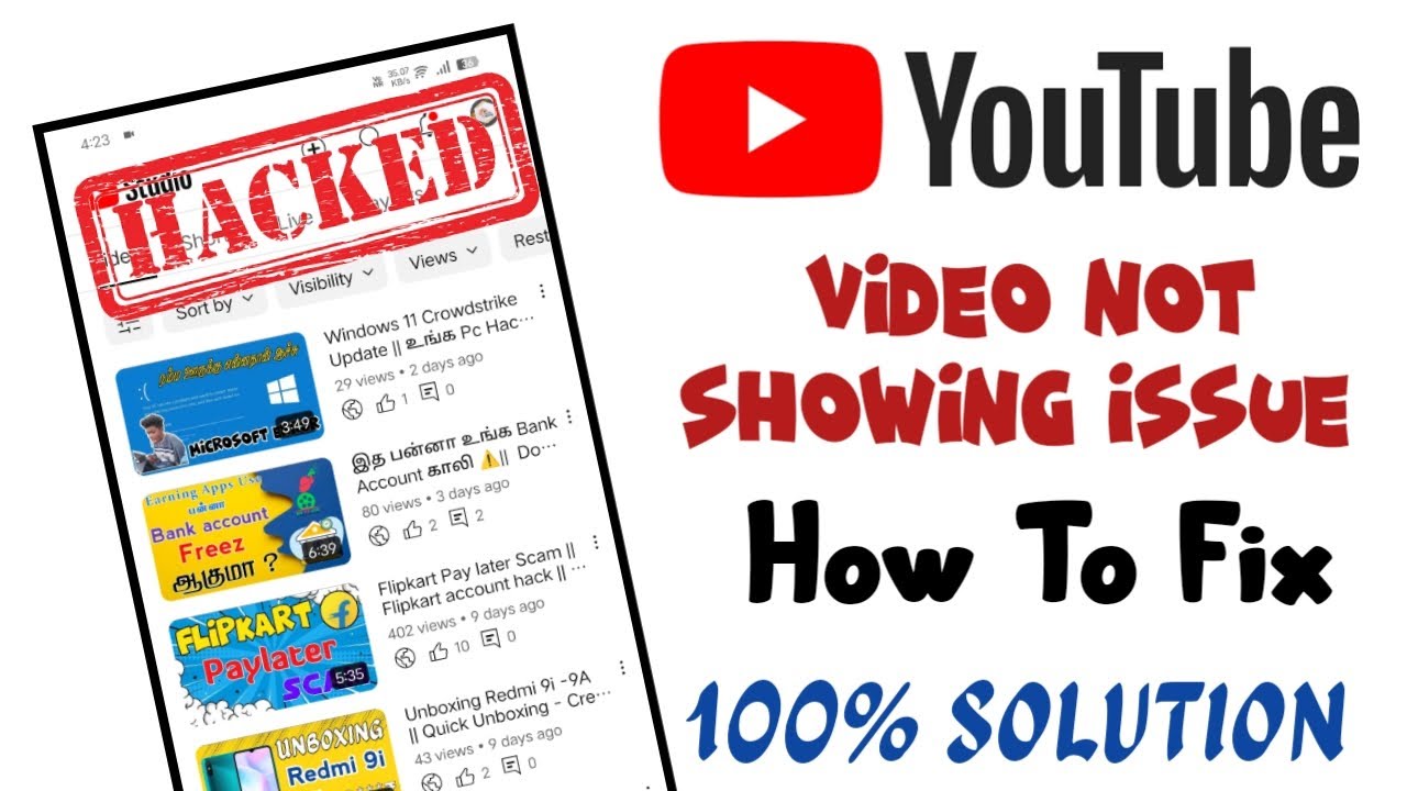 Youtube Video not showing in YouTube and Studio problem || how to solve ...