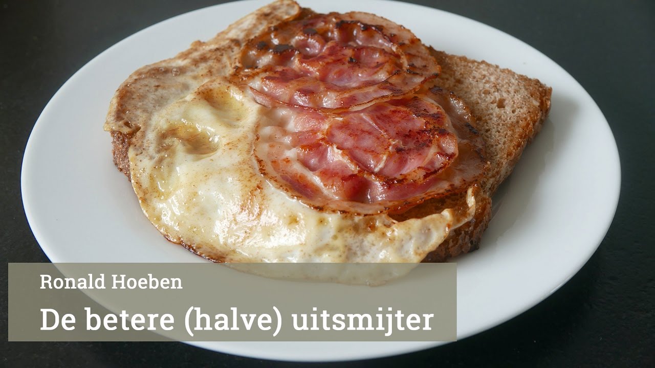 Halve uitsmijter op geroosterd brood - YouTube