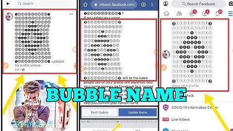 How To Make Bubble Name Facebook Account New Symbol 2020 September By || STRANGER TRICKER ||