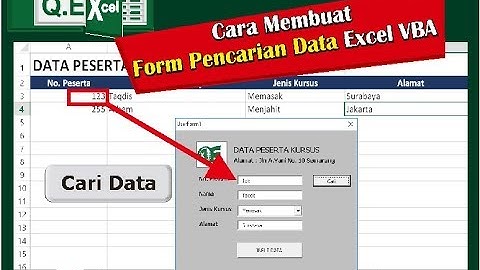 Cara Membuat Form Pencarian Data UserForm Excel VBA