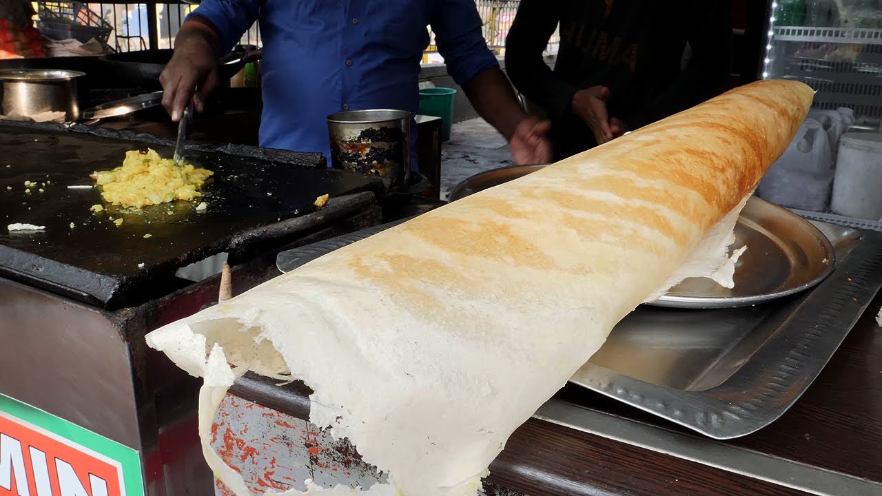 인도 대왕 크레페 / india giant crepe - family dosa / indian street food