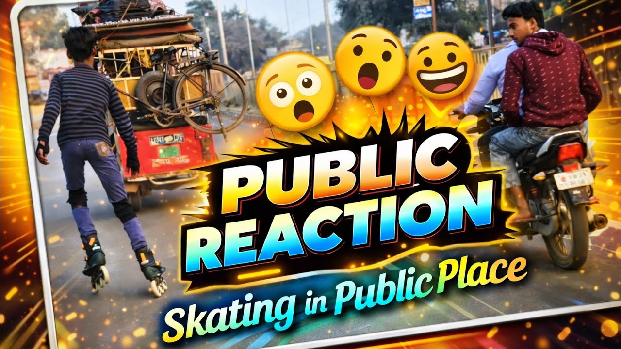 Skating in public places, fully public reaction 😉