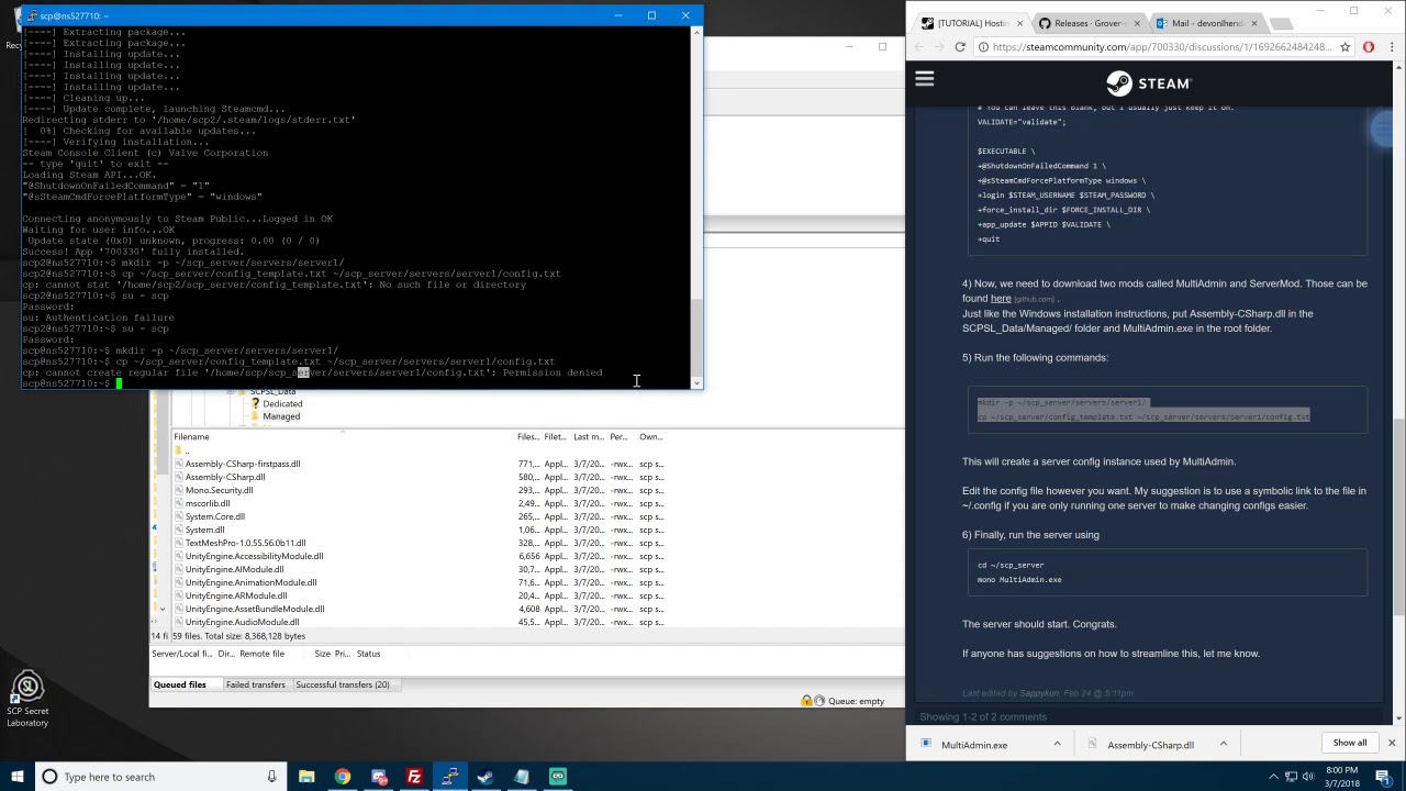 Scp secret laboratory linux server tutorial youtube