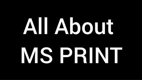 All about MS Print BY Abhishek Shukla 