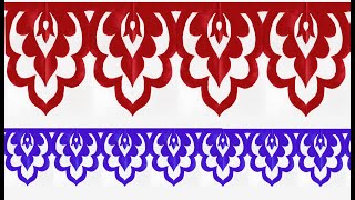 Paper Cutting Art 6 | Border design for bulletin board| Paper cutting designs borders | paper crafts