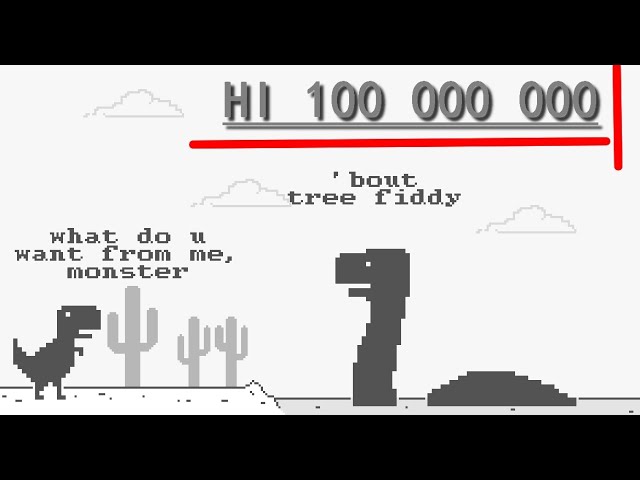 Record mundial no game T-Rex Dinosaur do Google Chrome. Algum