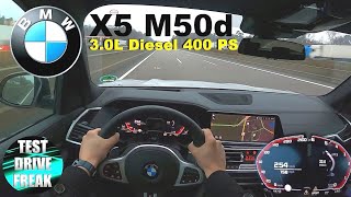 2020 BMW X5 M50d xDrive G05 400 PS TOP SPEED AUTOBAHN DRIVE POV screenshot 5