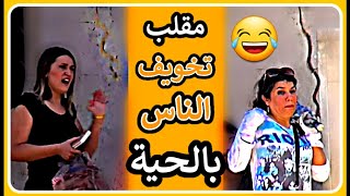  تخويف الناس بالحية ? مقلب خراافي ?جد مضحك شاهد للأخير ? scare people with snake