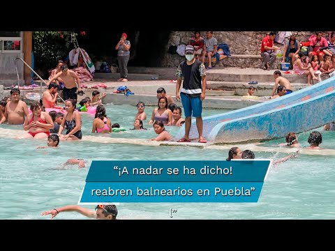 Puebla. Reabren los balnearios y las familias pudieron nadar de nuevo en  albercas públicas - YouTube