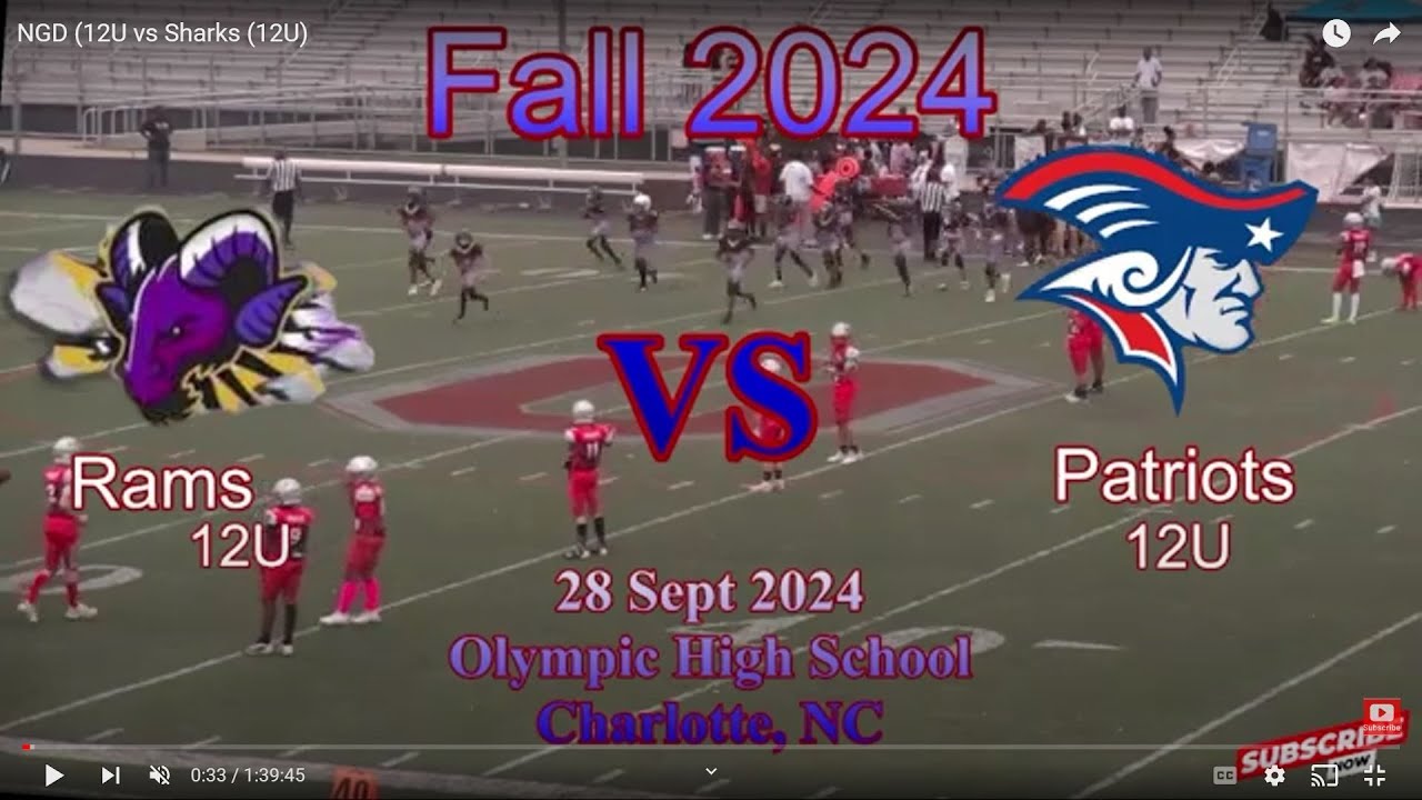 Rams (12U vs Patriots (12U) - YouTube