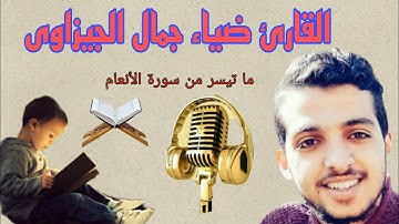تلاوة أكثر من رائعة للقارئ ضياء جمال الجيزاوى ما تيسر من سورة الأنعام