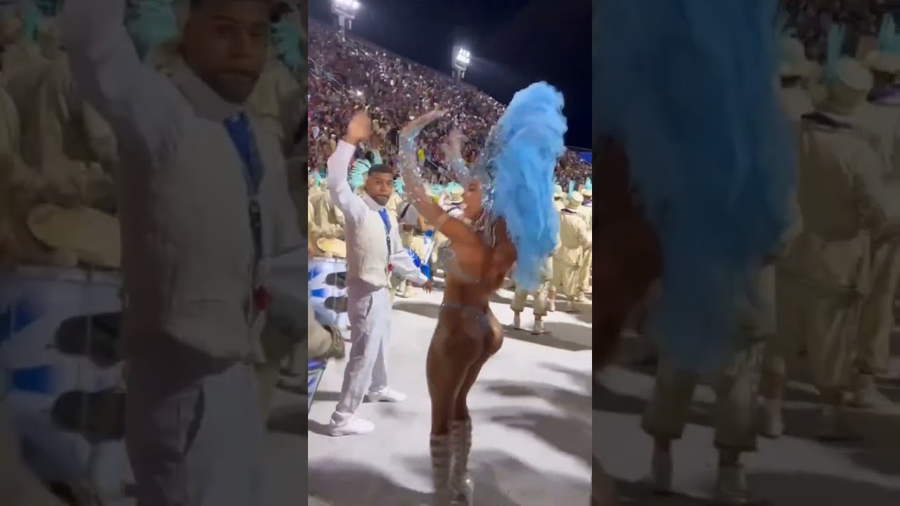 Gravei um clipe no meio da concentração do desfile da beija flor #shorts #Anitta