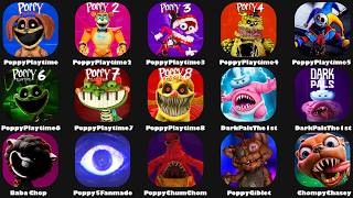 Dark Pals The 1st Floor All Main Bosses With Healthbar 4K vs Poppy Playtime Chapter 1,2,3,4,5,6,7,8