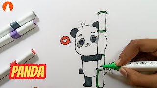 Panda drawing for kids 2023 - Andy Art Hub