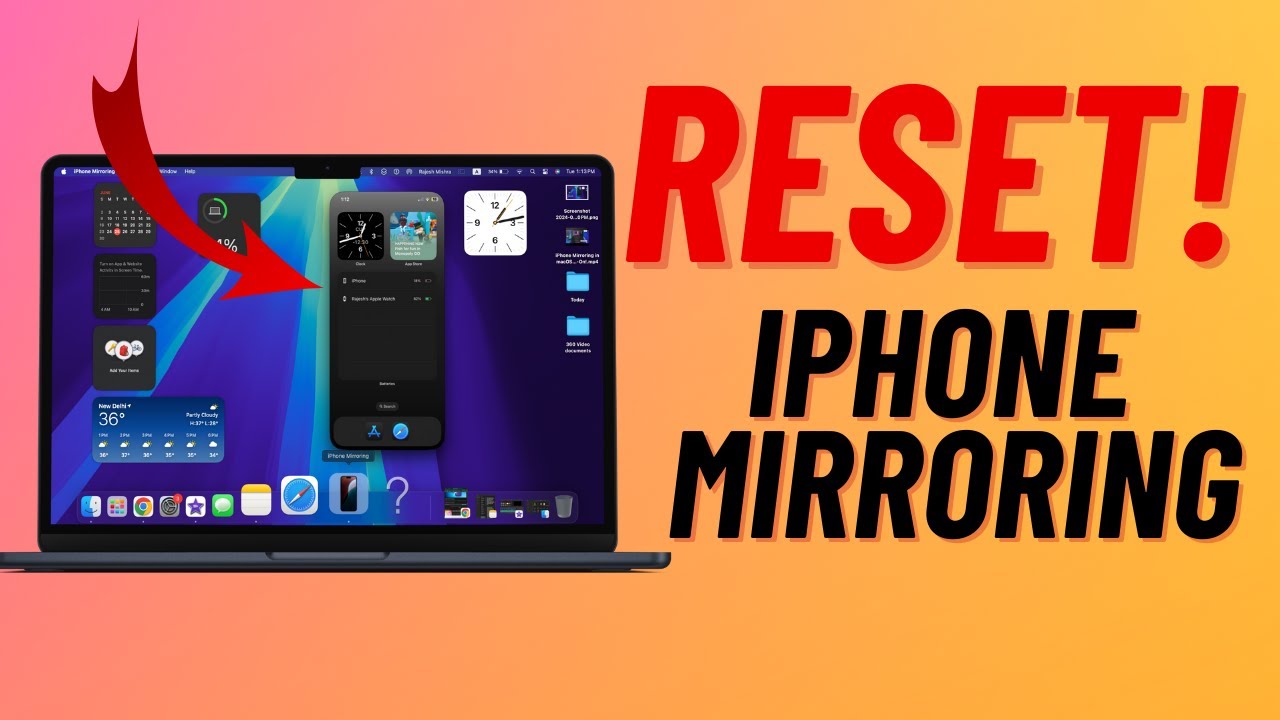How to Reset iPhone Mirroring in macOS 15 Sequoia on Mac - YouTube