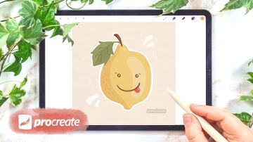 HOW TO DRAW A HAPPY LEMON 🍋 | BEGINNER FRIENDLY PROCREATE TUTORIAL ON IPAD PRO