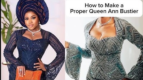 How to Properly Draft, Cut and Sew a Queen ann Neckline Bustier | Beginners Friendly.