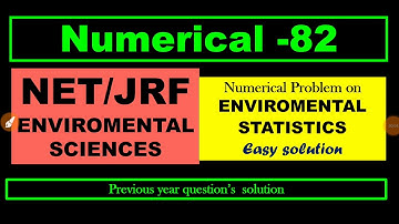 Environmental statistics (nta ugc net jrf environmental sciences)| previous paper| mind mapping